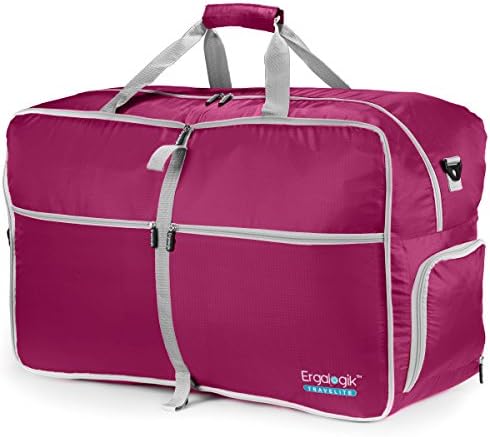 ErgaLogik TraveLite Large 80L Foldable Travel Duffel Bag (Large - 80L - Purple)