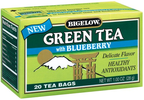 Bigelow Green Tea with Blueberry 20-Count Boxes (Pack of 6) by Bigelow