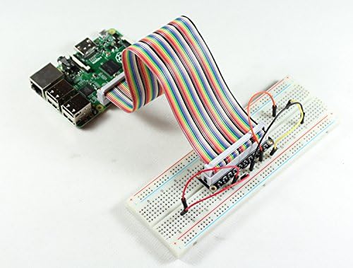 XiangHan T-Cobbler Plus 40 Pin GPIO Extension Board with 40 Pin Rainbow Color Ribbon Cable for Raspberry Pi B+