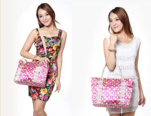 Onemall Floral Printing Large Capability Diaper Tote Bags