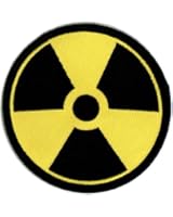 Nuclear Radiation Symbol Embroidered Patch Iron-On Danger Symbol Yellow Logo