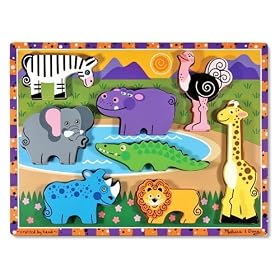 Melissa & Doug- Deluxe Wooden Safari Chunky Puzzle