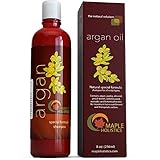 Argan Oil Shampoo, Sulfate Free, 8 oz. - With Argan, Jojoba, Avocado, Almond, Peach Kernel, Camellia Seed, and Keratin - 100% Safe for Color Treated Hair - For Men, Women, and Teens - All Hair Types - Most Beneficial Haircare Product Available