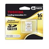 Toshiba 16 GB SDHC High Speed PROFESSIONAL CLASS 10, SLC, Secure Digital High Capacity Speicherkarte inkl. Casevon "Toshiba"