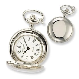 Ladies Charles Hubert Polished Chrome Finish Brass Pendant Watch
