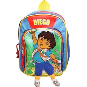 Dora's Diego Dangling Feet Mini Backpack Lunch bag, Diego plush also available! by Back-Packs
