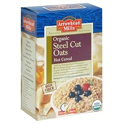 Arrowhead Mills Organic Hot Cereal, Steel Cut Oats, 24-Ounce Boxes (Pack of 4)