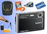 Sony DSC-T70 (Black) Digital Camera Kit 1GB Pro DUO + Reader + Case + Screen Guard + Mini Tripod  More!
