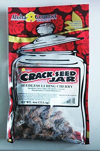Seedless Li Hing Cherry 4 ounce bag by Crack Seed Jar