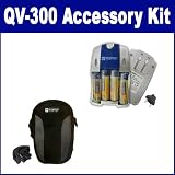 Casio Exilim QV-300 Digital Camera Accessory Kit includes: SB257 Charger, SDC-22 Case