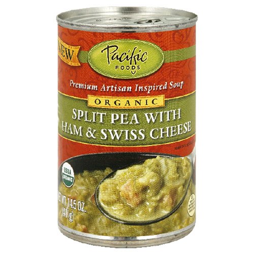 Pacific Natural Foods Organic Split Pea With Ham & Swiss Cheese Soup, 14.5-Ounce Tins... by Pacific Natural Foods