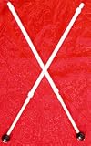 Lightweight Twirling Flag Baton Shaft - Fiberglass with Swivel Tube and Black Ball