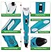 Motoraux Number II 3D Printing Pen with LCD Screen，3D Pen Bring Your Art Ideas To Reality With User Friendly Functions (blue)