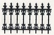 Dollhouse Miniature Reutter Porcelain Metal Fence Section 3 in Wide