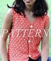 Misti Alpaca Crochet Clusters Vest Pattern - Cotton & Silk