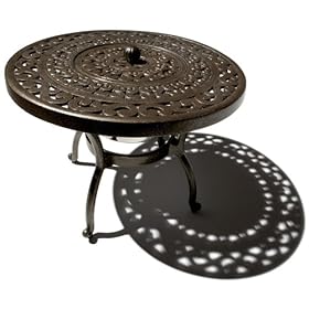 Strathwood St. Thomas Cast Aluminum Side Table with Ice Bucket