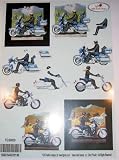 Review FGS Creative Designs Ltd  / A4 3D FGS Creative Designs step by step decoupage sheet - motorbike, scooter - designed by Daryl Poulin