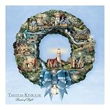 Thomas Kinkade Seaside Village Lighthouse Wreath by Hawthorne Village