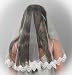 Ivory Bridal Mantilla Veil Headpiece for Wedding, Quinceañera, Party or Costume