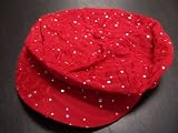 Sparkle Glitter Newsboy Cap / Red / Cancer Patients Chemotherapy Hats