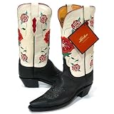 Lucchese 'N8208' Calfskin Cowboy Boots Womens 7 - Black by Lucchese