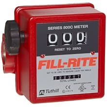 Fill-Rite 807C-1-T 1" Inlet Gravity Flow Meter 20Gpm