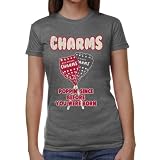 Charms Ladies Retro Charms Junior's Tri-Blend T-Shirt - Ash