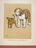 COLOR DOG HOUND PET ANIMAL PRINT OLD ANTIQUE ANTIQUE