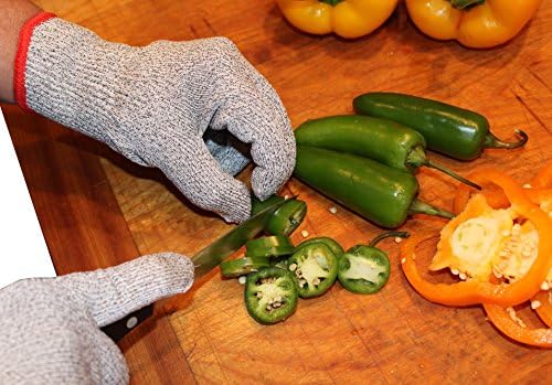 AllSlice Cut-Resistant Safety Gloves, Food Grade Protection for Cooking &amp; Tough Enough for General Purpose Work - Level 5 Protection (Medium)