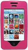 PINK SKIN LEATHER CASE COVER CLIP NEW FOR APPLE IPHONE