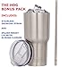 Stainless Steel 30oz Large Tumbler With Splash Resist Lid & Bonus Stainless Drinking Straw, THE HOG Insulated Travel Mug for Hot Coffee or Cold Drinks