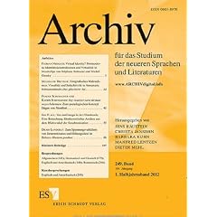 Archiv f�r das Studium der neueren Sprachen und Literaturen [Jahresabo]