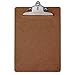 Saunders US-Works 05612 Recycled Hardboard Clipboard - Brown, Letter Size Writing Board with High Capacity Clip