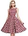 Belle Poque Red Plaid 2018 New Homecoming Dress Tea Length M BP02