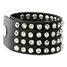 SilberDream Lederarmband schwarz mit Zirkonia Steinchen f�r Damen Leder Armband Echtleder LAP230S