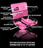 Hot Pink Laptop / Notebook Bag For 14 / 15 / 15.4  Widescreen Laptops