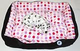 pet bed for cats & dogs 35'' x 28'' pink/dotted #2050