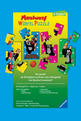 Ravensburger 23118 - Maulwurf Würfelpuzzle Mitbringspiel
