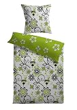 Kinzler B-02725 / 27 Schlo� Hellenstein Mikrofaser Bettw�sche, Elea 80 x 80 cm mit 135 x 200 cm gr�n