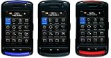 Premium Rubberized Hard Cover Protector Case for Verizon Blackberry Storm (Choose from Red on Black, Blue on Black, Black on Black)