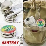 Amazon：携帯　携帯に便利なラスタカラー・アッシュトレイ・携帯灰皿・LEAF RASTA ASHTRAY