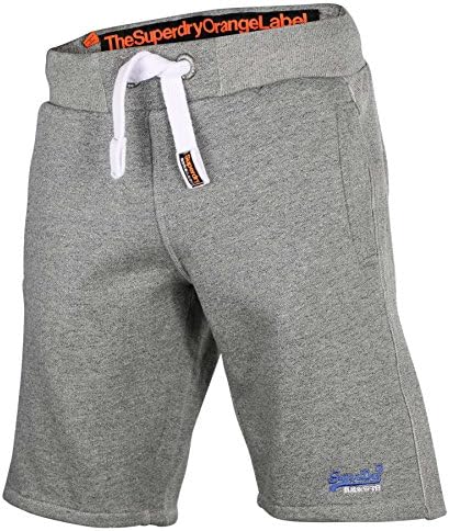 Superdry Men's Orange Label Slim Sweat Shorts-Grit Grey-Large
