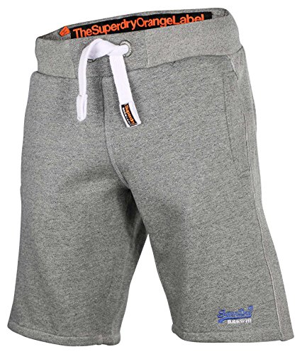 Superdry Men's Orange Label Slim Sweat Shorts-Grit Grey-Large
