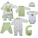 Hudson Baby 6-Piece Rainforest Layette Set - Green, 0-3 Months