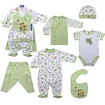 Hudson Baby 6-Piece Rainforest Layette Set - Green, Newborn