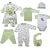 Hudson Baby 6-Piece Rainforest Layette Set