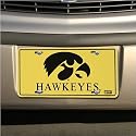 Iowa Hawkeyes Yellow Metal License Plate