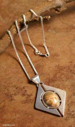 Leopard jasper pendant necklace Creation