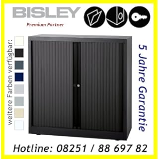 BISLEY EURO ROLLLADENSCHRANK AKTENSCHRANK 100cm BREIT FÜR 2 ½ ORDNERHÖHEN