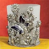 SS-A-63607, Floral with Lavender Butterfly Candle Holder